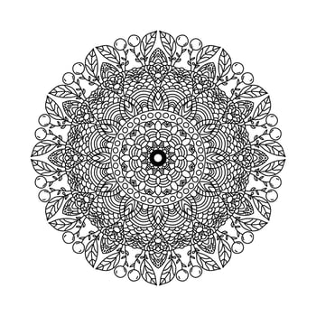 Black Mandala for Design. Mandala Circular pattern design for Henna, Mehndi, tattoo, decoration. Decorative ornament in ethnic oriental style. Coloring book page vector