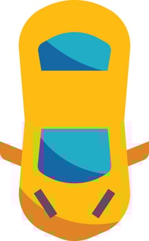 car top view vehicle driving - flat icon vector