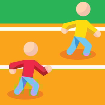physical education running winner compete - flat icon vector