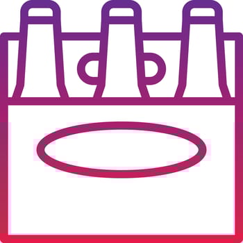 beer bottles pack alcohol party - gradient icon vector