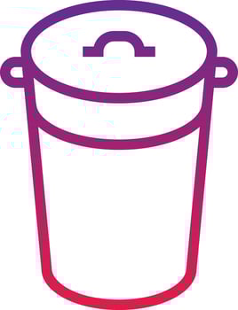 bin trash clean - gradient icon vector