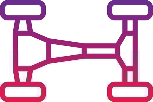 chassis part racing fix - gradient icon vector