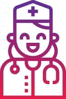doctor avatar healthcare medical - gradient icon vector