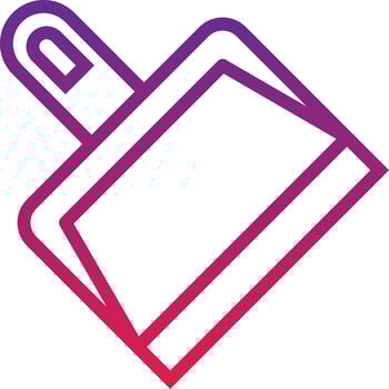 dustpan sweep broom - gradient icon vector