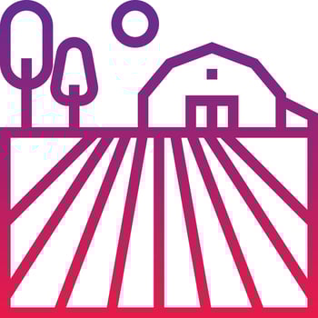 farm barn building - gradient icon vector
