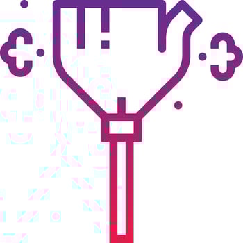 feather duster dust cleaning - gradient icon vector