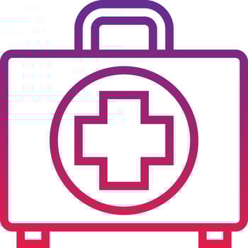 first aid kit healthcare medical - gradient icon vector