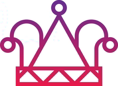 joker hat carnival circus - gradient icon vector