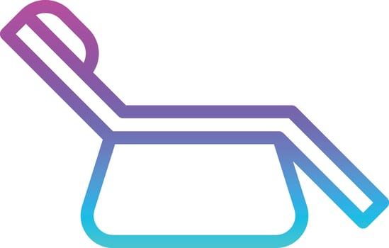 lounge chair chair rest sleep furniture - gradient icon vector