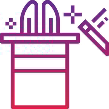 magician show circus - gradient icon vector