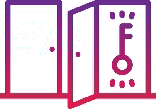 opportunity decision key secret success - gradient icon vector