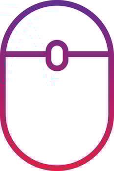 mouse computer bluetooth click - gradient icon vector
