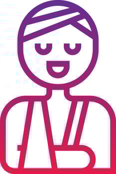 patient avatar healthcare medical - gradient icon vector