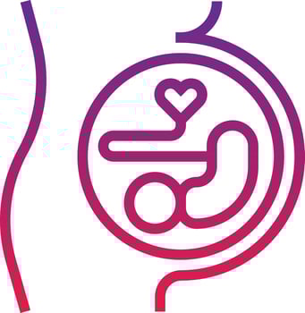pregnant healthcare medical - gradient icon vector