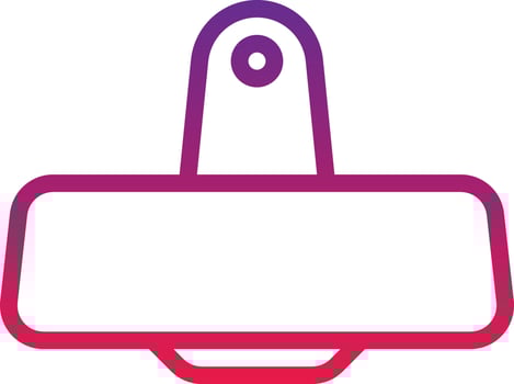 rear view mirror part - gradient icon vector