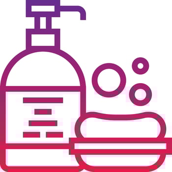 soap liquid beauty - gradient icon vector