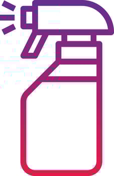 spray cleaning bottle - gradient icon vector