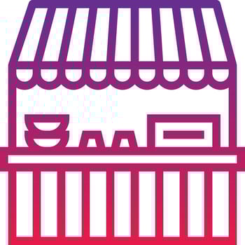 stall food carnival - gradient icon vector