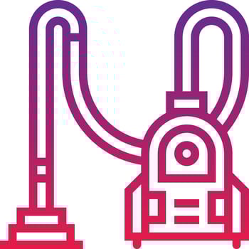 vacuum cleaning electrical equipment - gradient icon vector