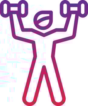 weight training muscle lift - gradient icon vector