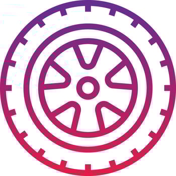 wheel tire part drive - gradient icon vector