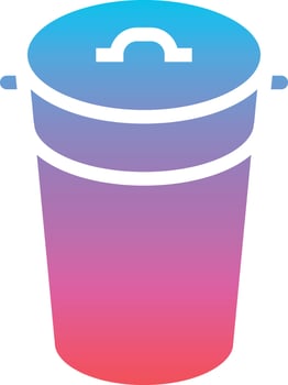 bin trash clean - gradient solid icon vector