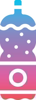 carbonated drink soft soda beverage - gradient solid icon vector
