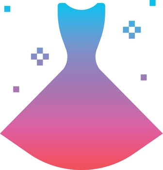 dress fashion - gradient solid icon vector