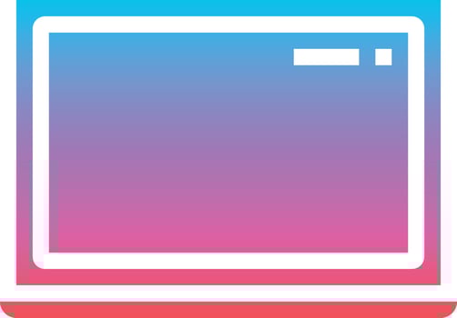 laptop wifi connectivity computer - gradient solid icon vector