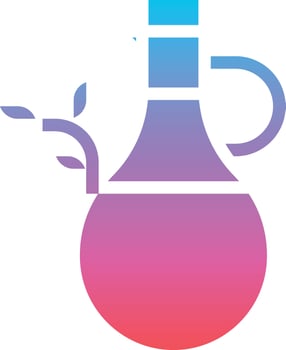 oil massage spa therapy - gradient solid icon vector