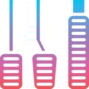 pedals brake accelerator racing - gradient solid icon vector