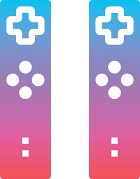 remote game controller wifi - gradient solid icon vector