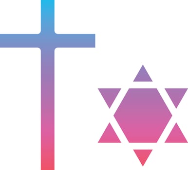religious christ cross religion christian - gradient solid icon vector
