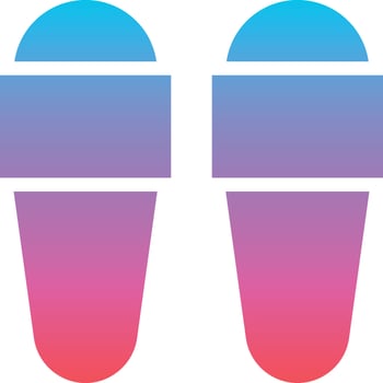 slippers shoes hotel spa - gradient solid icon vector