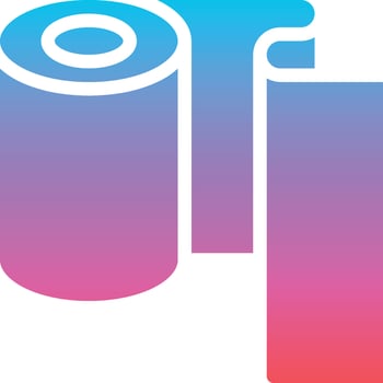 tissue paper cleaning - gradient solid icon vector