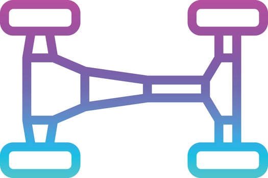 chassis part racing fix - gradient icon vector