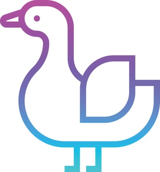 duck animal farm - gradient icon vector