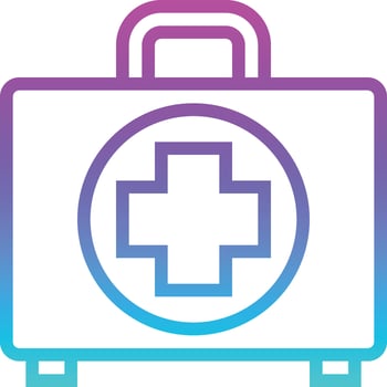 first aid kit healthcare medical - gradient icon vector
