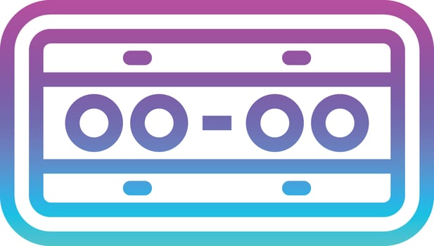 license plate part number - gradient icon vector