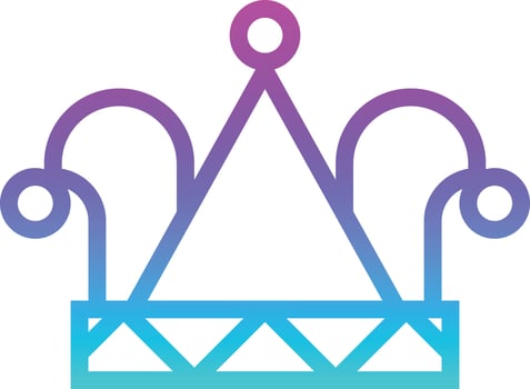 joker hat carnival circus - gradient icon vector