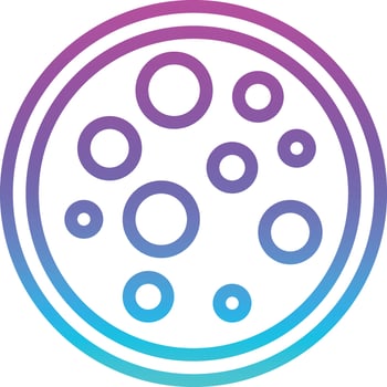 microbiology lab bacteria yeast mold - gradient icon vector