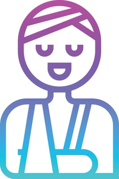 patient avatar healthcare medical - gradient icon vector