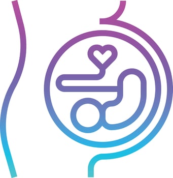 pregnant healthcare medical - gradient icon vector