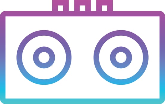 speaker sound wifi - gradient icon vector