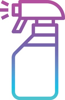 spray cleaning bottle - gradient icon vector