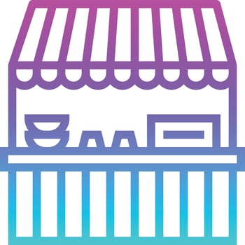 stall food carnival - gradient icon vector