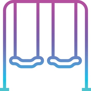 swing park playground - gradient icon vector