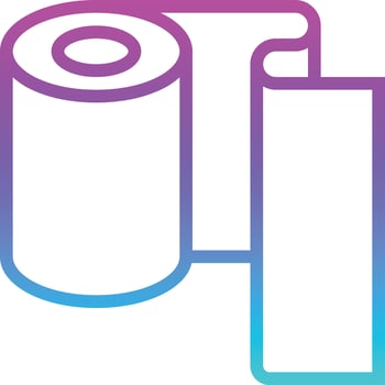 tissue paper cleaning - gradient icon vector