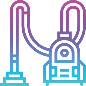 vacuum cleaning electrical equipment - gradient icon vector