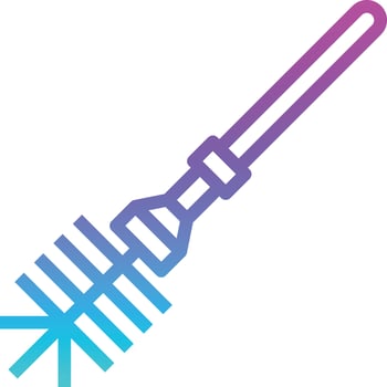 toilet brush cleaning - gradient icon vector
